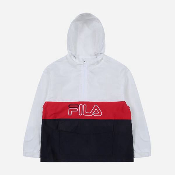 Jaquetas Fila Rapaz Branco - Fila Biella Windbreaker Loja Online Portugal,LQBA-26985